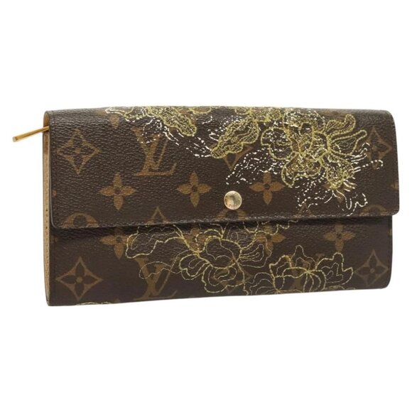 LOUIS VUITTON Monogram Dentelle Portefeuille Sarah Wallet M95390 LV Auth 119253V - Picture 1 of 16